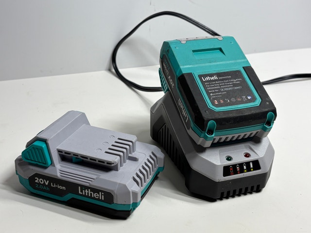 Litheli 20V Battery & Charger Kit w/ 2 Batteries - photo 4