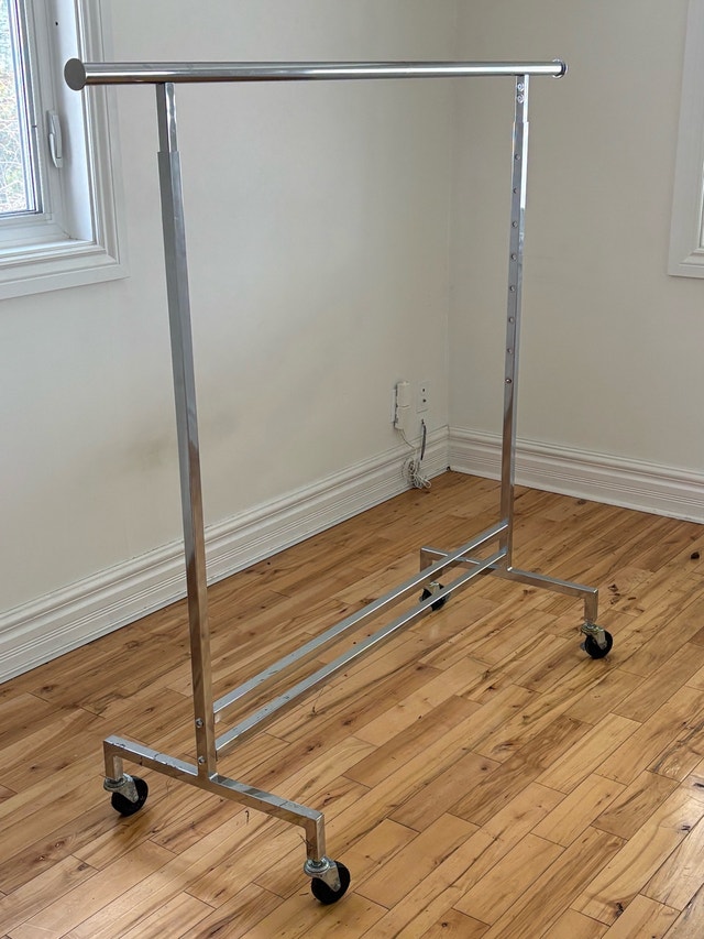 Extra Tall Adjustable Clothing Rack on Wheels - photo 5
