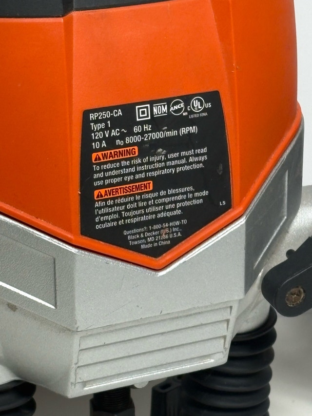 Black & Decker Plunge Router RP250-CA - photo 4