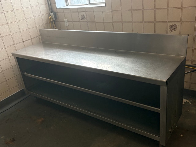 7ft Commercial Stainless Steel Prep Table w/ Backsplash & Shelf - photo 2