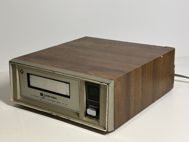 Vintage Toshiba PT-114 4 Channel 8-Track Player