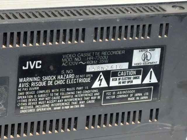 JVC HR-7200U Vintage Top Load VHS VCR Tested Working - photo 3