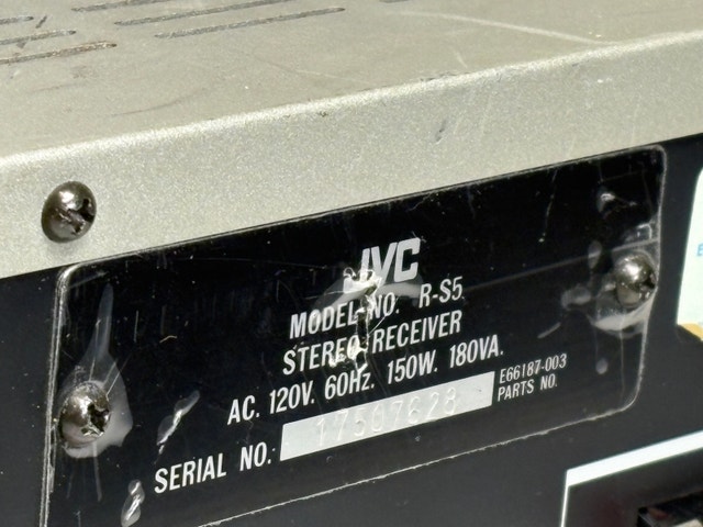 JVC R-S5 Vintage Stereo Receiver Tested Working Phono Input - photo 4