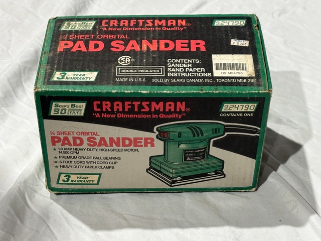 Craftsman 1/4 Sheet Orbital Sander w/ Box & Manual