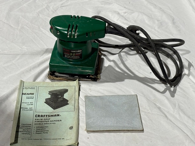 Craftsman 1/4 Sheet Orbital Sander w/ Box & Manual - photo 2