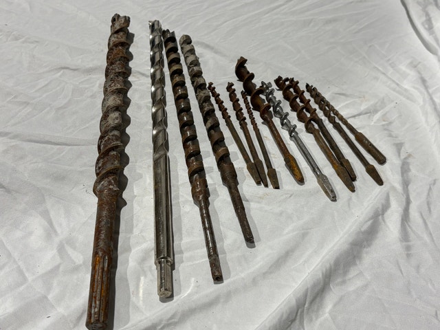 Large Auger Drill Bit Lot w/ Case – Wood & SDS Contractor Bits - photo 5