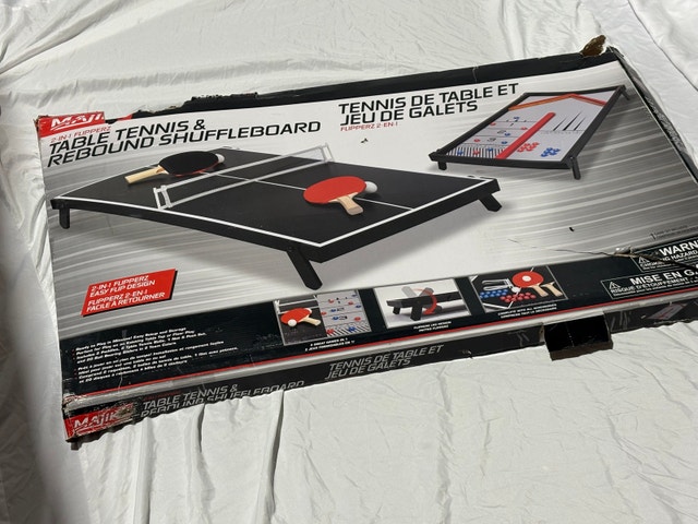 Majik 2-in-1 Flipperz Tabletop Game: Ping Pong & Shuffleboard
