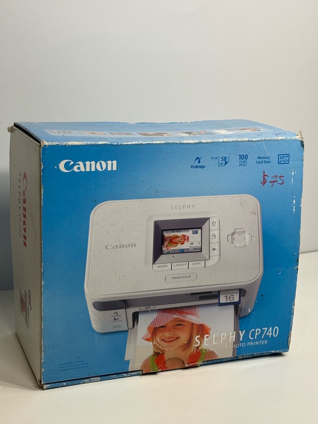 Brand New Canon SELPHY CP740 Photo Printer - Complete In Box