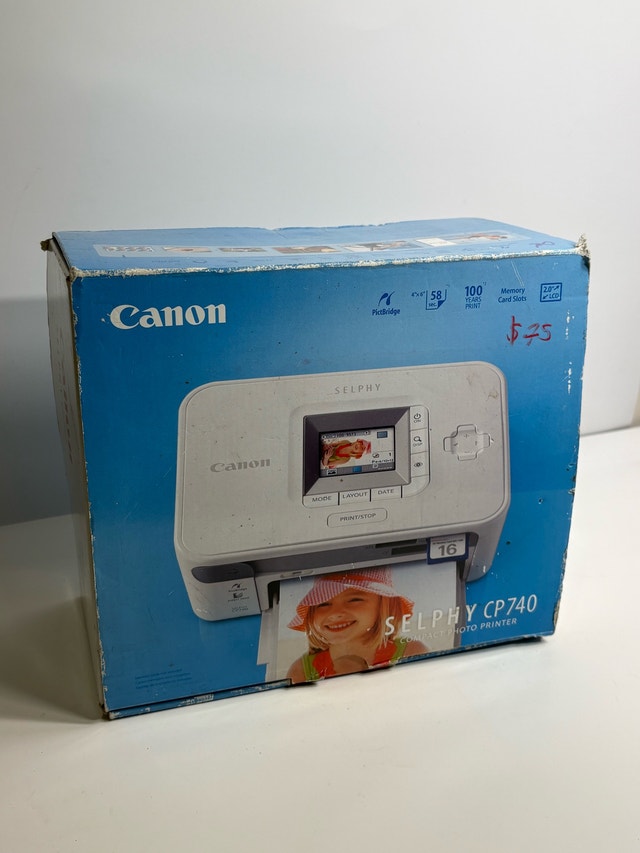 Brand New Canon SELPHY CP740 Photo Printer - Complete In Box - photo 3