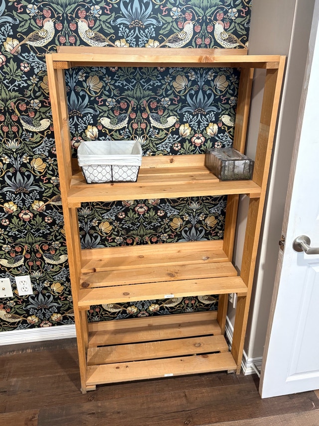 Solid Wood 4-Tier Shelving Unit - 54.5" Tall - photo 4