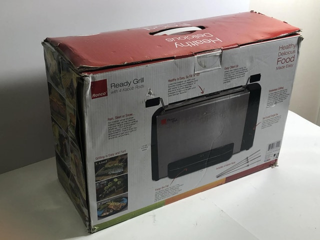 Ronco Ready Grill – Indoor Smokeless Grill + Kabob Set!