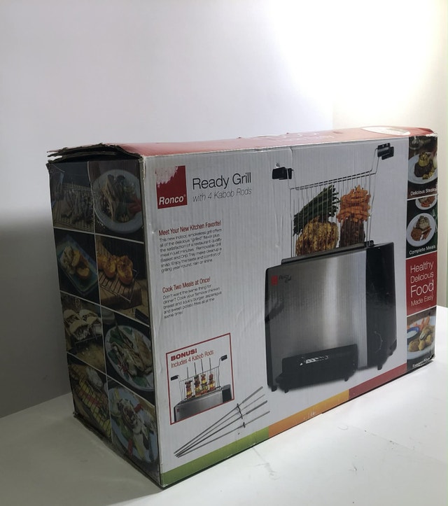 Ronco Ready Grill – Indoor Smokeless Grill + Kabob Set! - photo 3