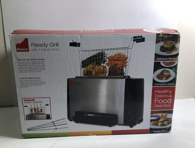 Ronco Ready Grill – Indoor Smokeless Grill + Kabob Set! - photo 4