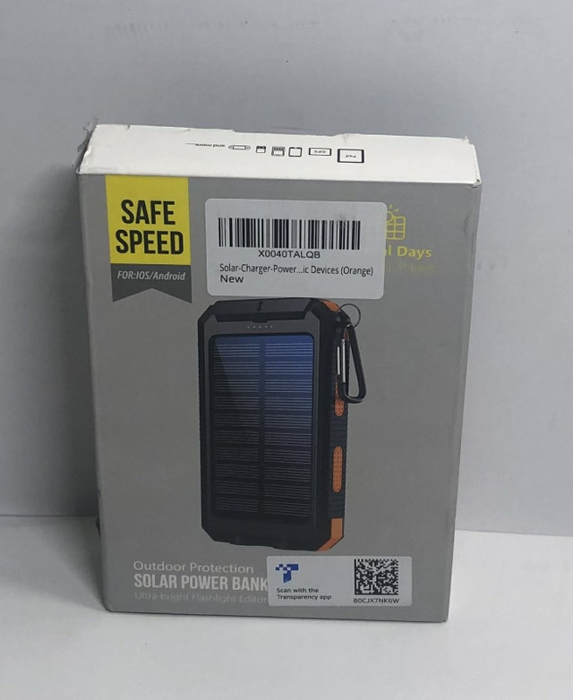 Solar Portable Power Bank 36800mAh w/ LED Light