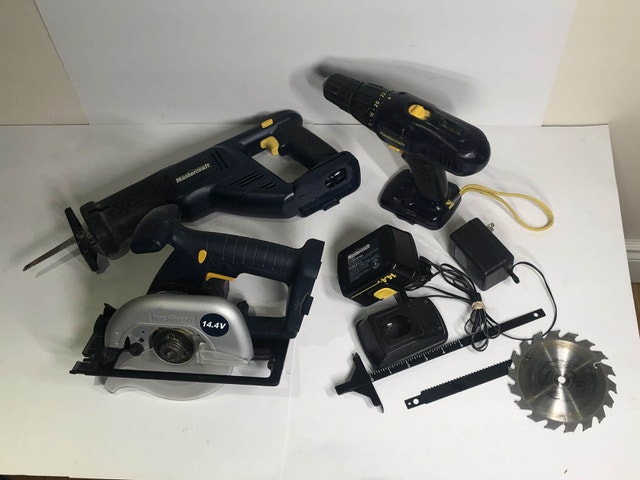 Mastercraft 14.4V Cordless Power Tool Set - 3 Tools + Case - photo 3