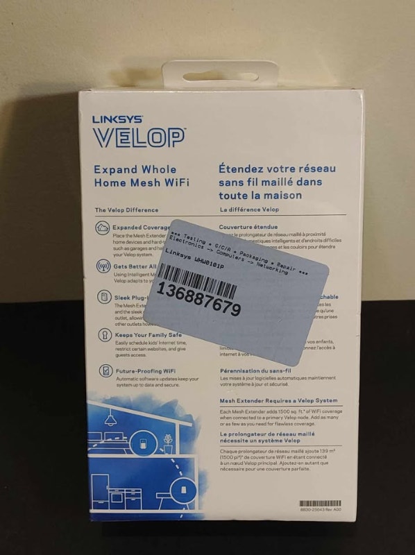 Linksys Velop Whole Home Mesh Wi-Fi Plug-In Node - photo 4