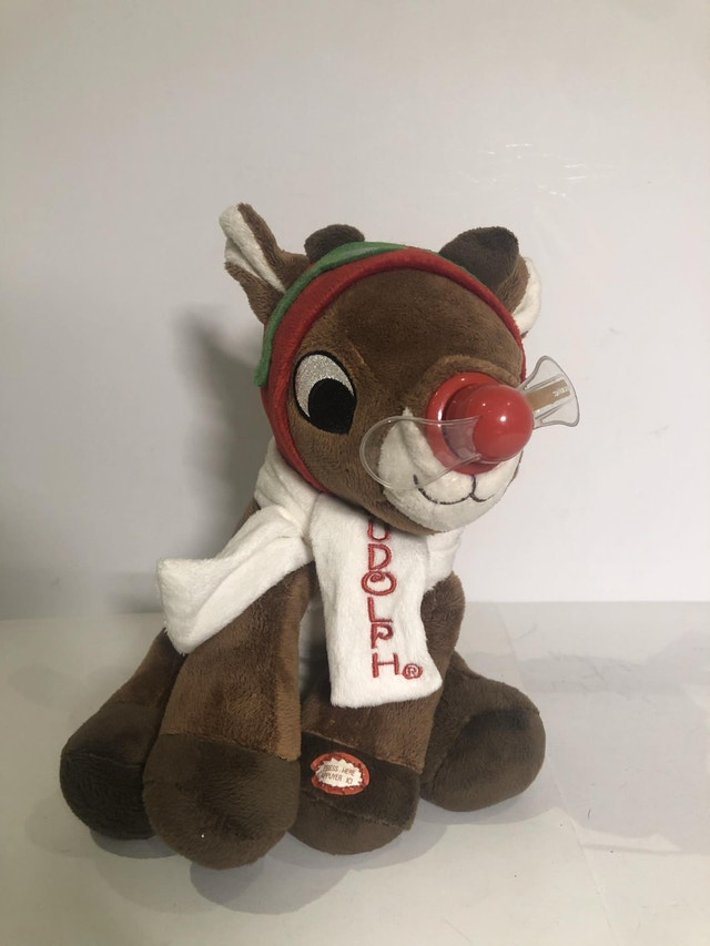 Animated Singing Rudolph Reindeer W/ Light-Up Nose