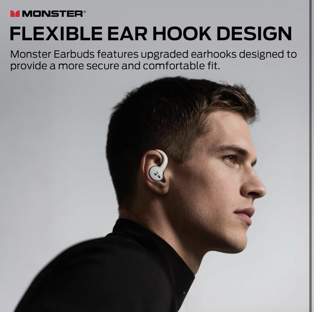 Monster N-Lite 216 Wireless Earbuds - 48H Playtime, Black - photo 3