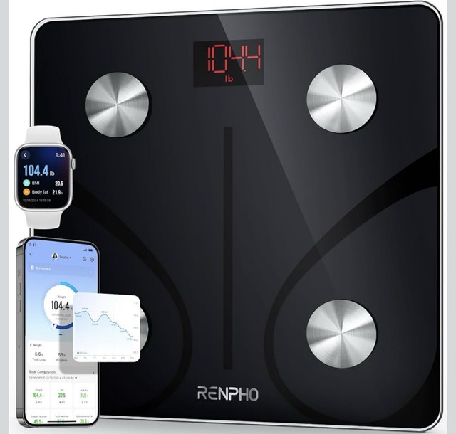 RENPHO Smart Scale - Body Fat, BMI, Bluetooth App Sync, NEW