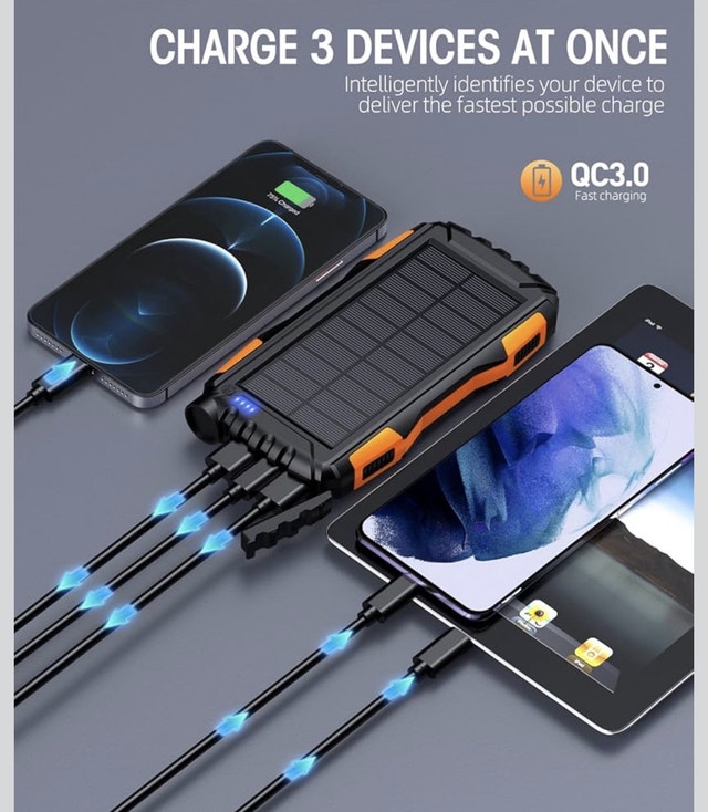 Solar Power Bank 42800mAh – Rugged, LED, Fast Charging - photo 3