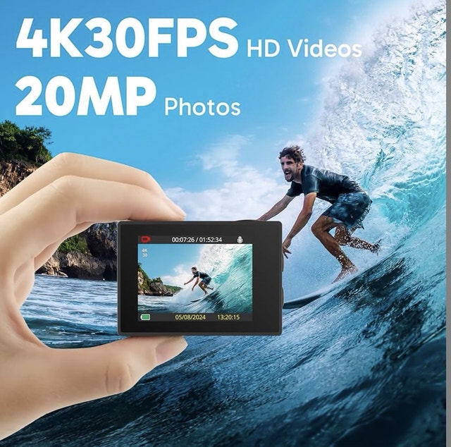 AKASO 4K Camera + 128GB Card – New, Waterproof - photo 3