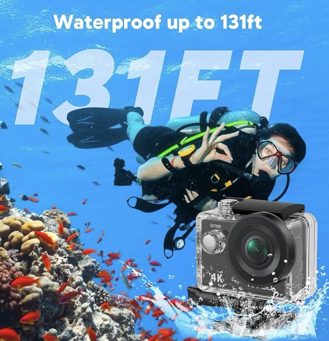 AKASO 4K Camera + 128GB Card – New, Waterproof - photo 4