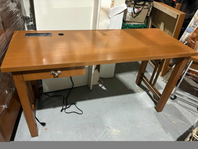 Solid Wood Desk w/ Power Bar – Hotel Grade - photo 4