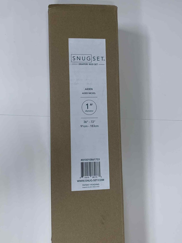 SnugSet Aiden 1" Drapery Rod Set (36–72")