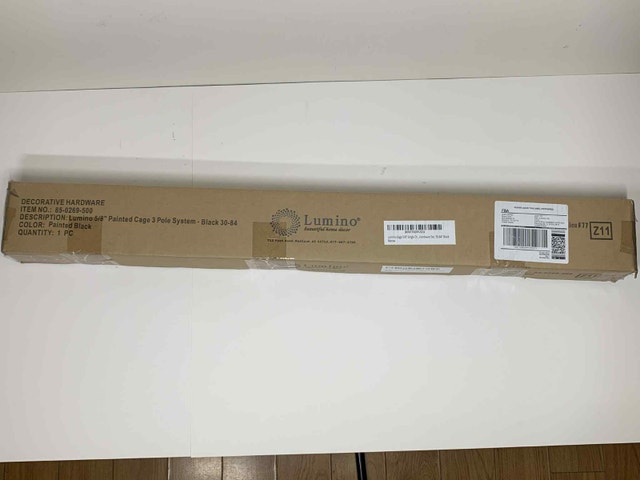 Lumino Curtain Rod Set 30–84" Black Cage | Good Finds - photo 2