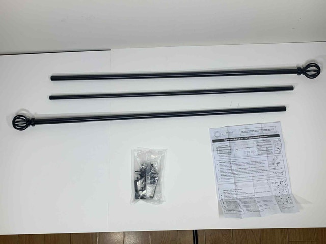 Lumino Curtain Rod Set 30–84" Black Cage | Good Finds - photo 3