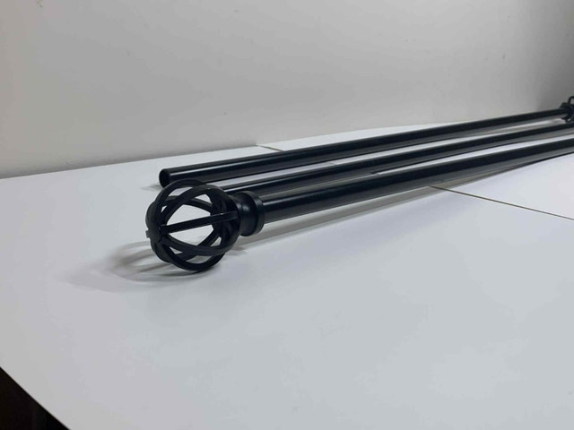 Lumino Curtain Rod Set 30–84" Black Cage | Good Finds - photo 5
