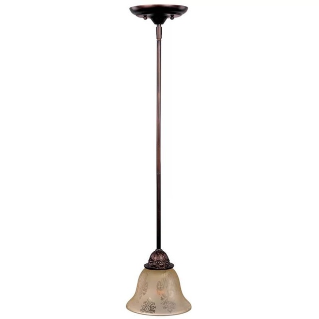 Hopson 1-Light Pendant w/ Frosted Glass Bell Shade