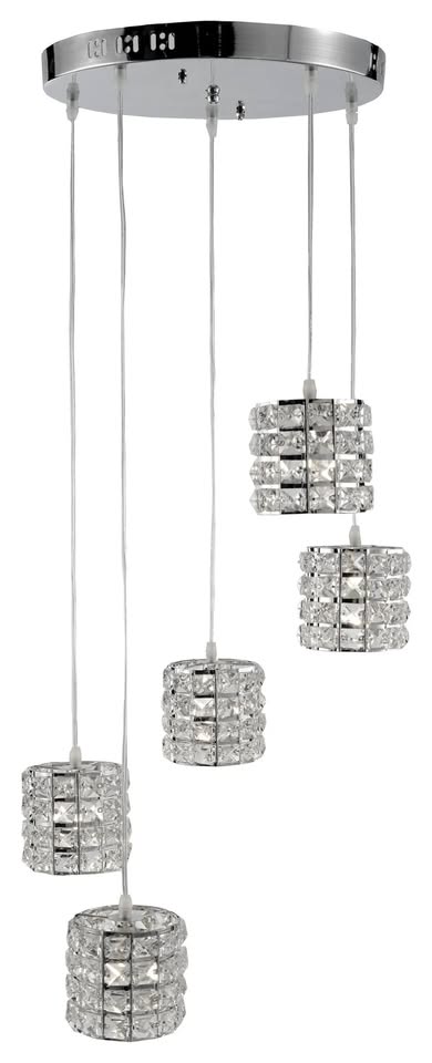 Artistry LED Cylinder Crystal 5-Light Pendant - photo 3