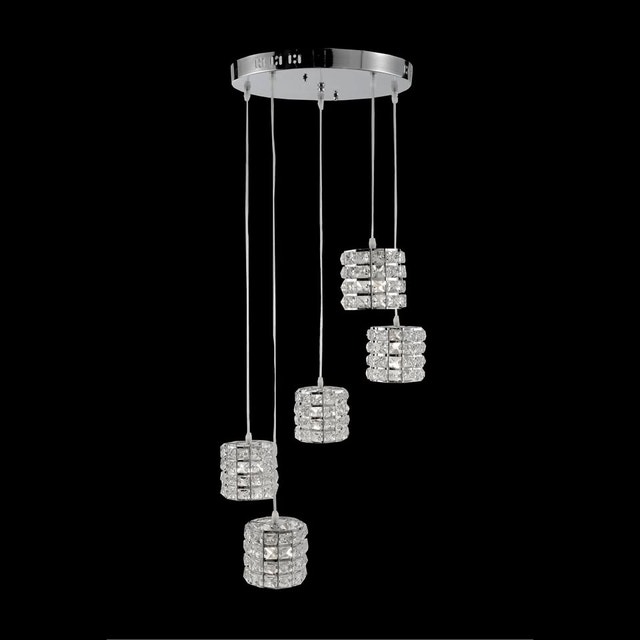 Artistry LED Cylinder Crystal 5-Light Pendant - photo 5