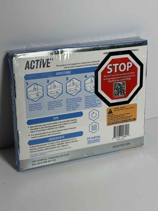 ACTIVE Garbage Disposal Tablets – 24 Pack – Citrus - photo 2