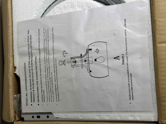 Brand-new WUZUPS Model USHD30303 3-light ceiling/vanity fixture. - photo 2