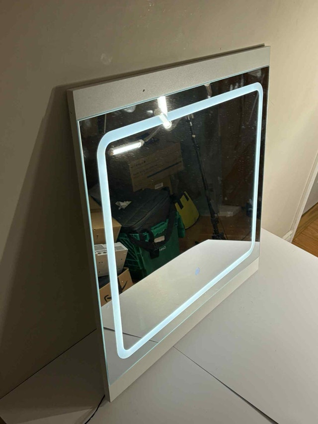 LED Vanity Mirror w/ Touch Light | 27.5”x27.75” | Good Finds
