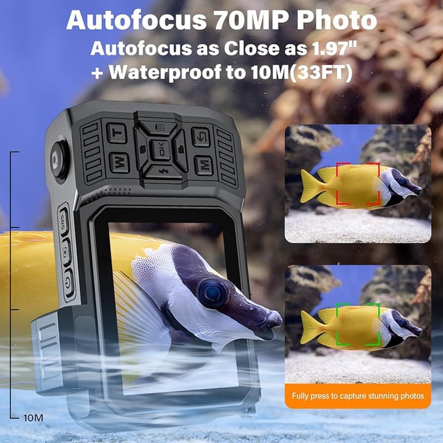 8K Waterproof Digital Camera – 70MP, WiFi, Dual Screen - photo 4