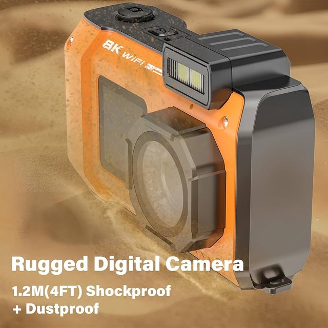 8K Waterproof Digital Camera – 70MP, WiFi, Dual Screen - photo 5