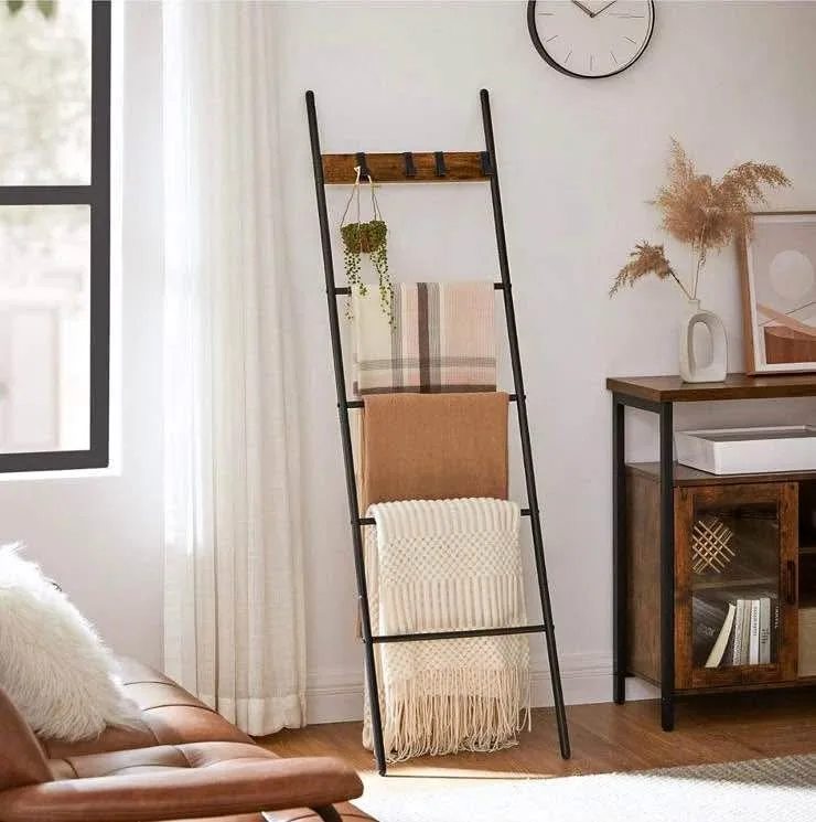 VASAGLE Blanket Ladder, 5-Tier Ladder Shelf thumbnail