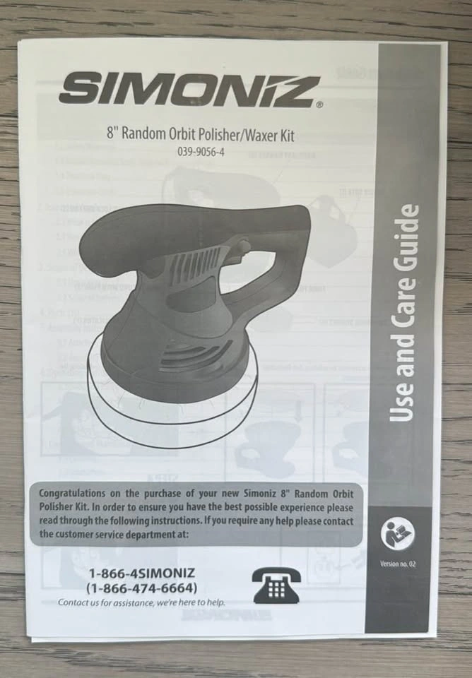 SIMONIZ 8” Random Orbit Polisher/Waxer - photo 3