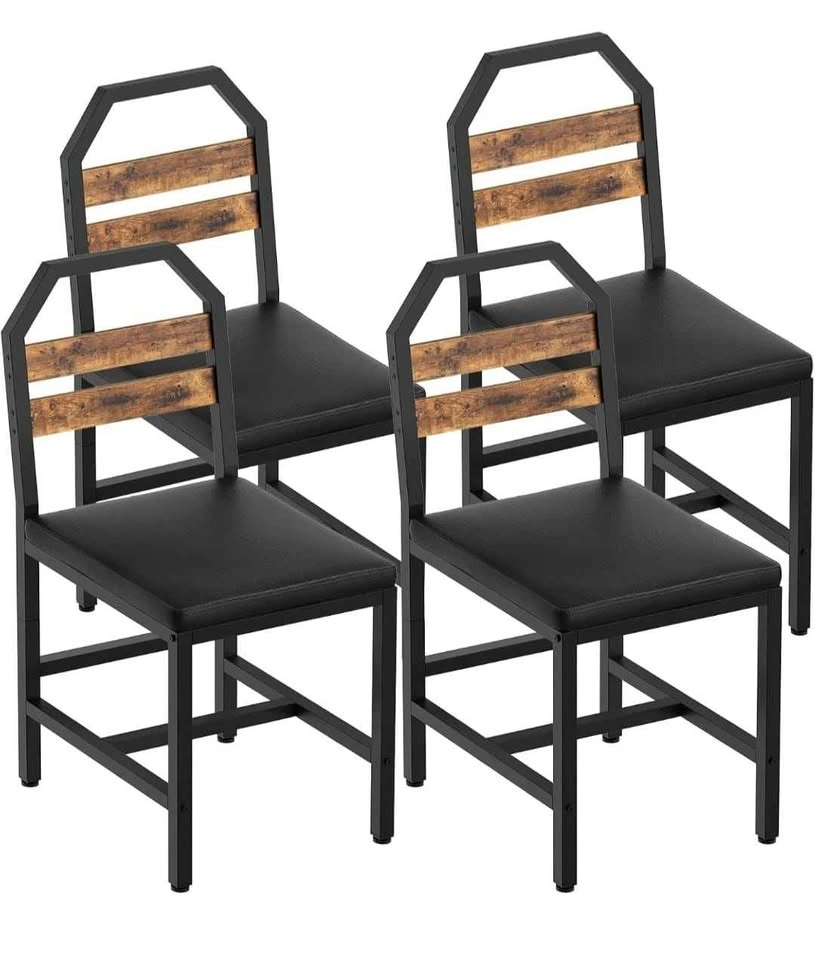Dining Chairs Set of 4, Kitchen Chairs with Back Support - photo 2