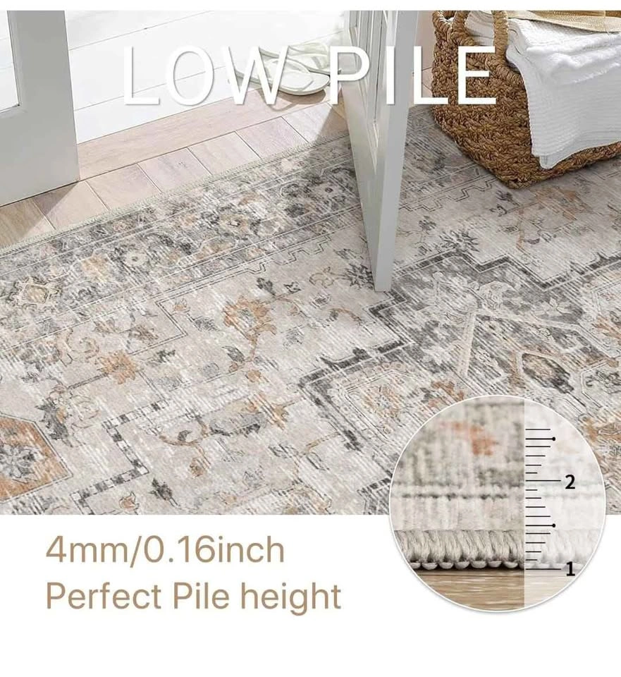Area Rugs 6x9 for Living Room, Non-Slip Washable Rug - photo 4