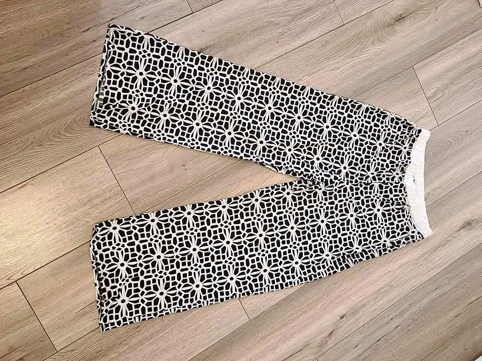 Black and white patterned pants