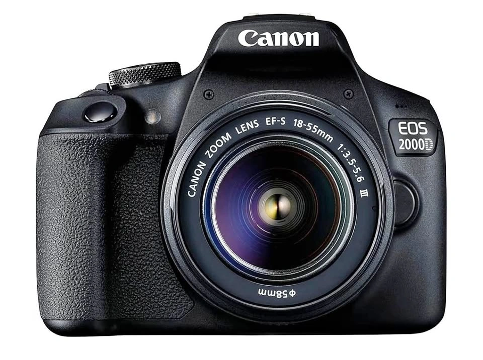 Canon EOS 2000D DSLR Kit - Like New + 3 Batteries