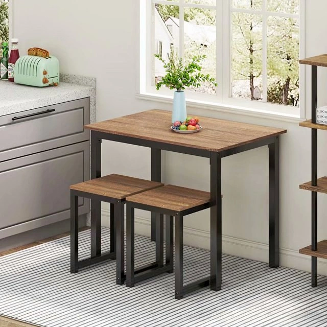 Modern Wood 3 Piece Dining Set - Studio Collection Soho