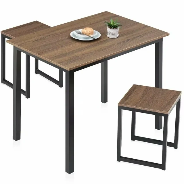 Modern Wood 3 Piece Dining Set - Studio Collection Soho - photo 2