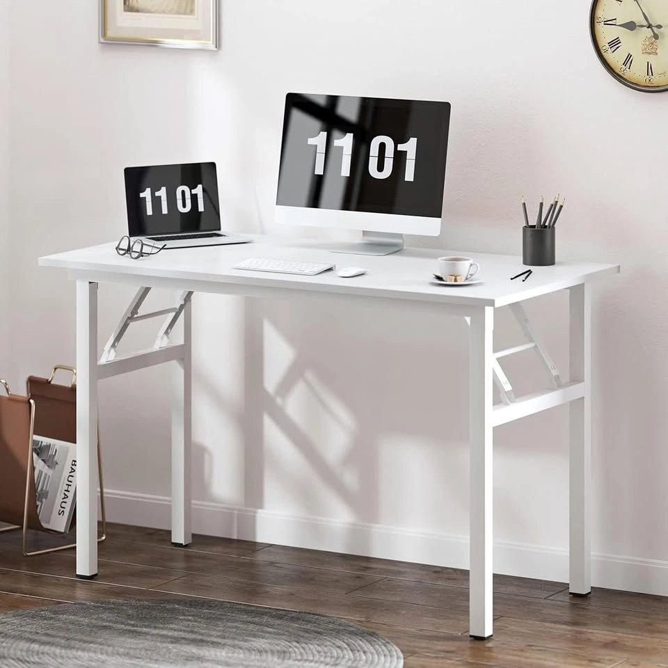 Used Office Computer Desk - 47.2"L, Sturdy Folding