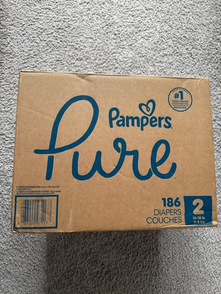 Pampers Pure Diapers - Size 2 (186 Count) - photo 2