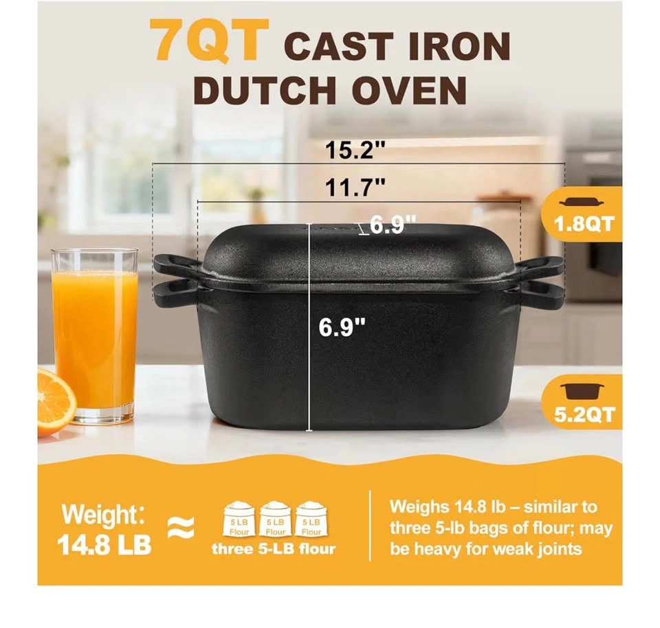 Cosorm 7QT Oval Dutch Oven for Sourdough Bread - photo 3